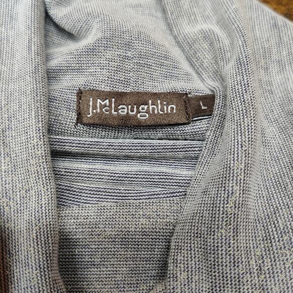 J. McLaughlin Nora Metallic Sparkly Turtleneck Top Large Silver Gold Lightweight - Picture 9 of 12